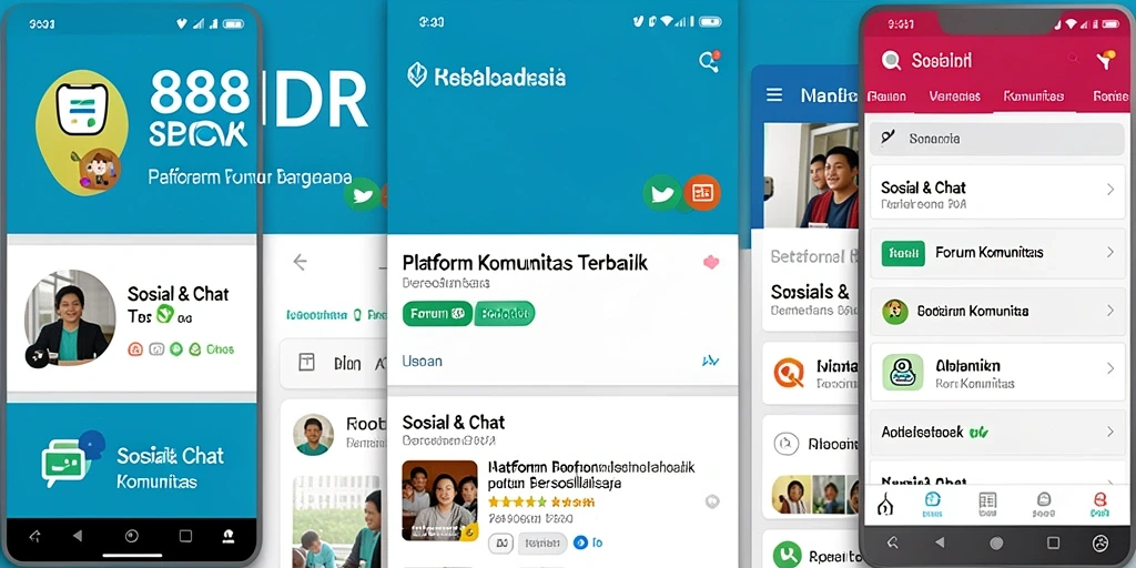Antarmuka bersih dan interaktif 888IDR untuk Forum Komunitas.