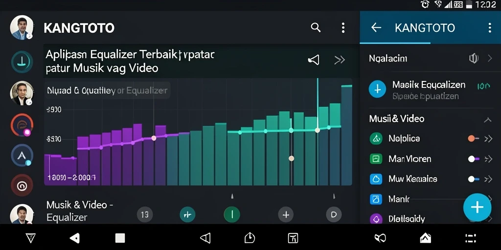 Antarmuka pengguna KANGTOTO yang menarik dengan fitur Equalizer.