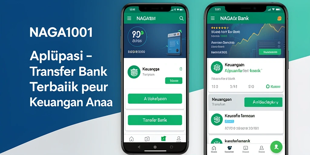 Tampilan antarmuka NAGA1001 yang ramah pengguna untuk Transfer Bank.