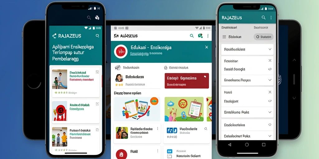 Antarmuka aplikasi RAJAZEUS yang intuitif dan informatif.