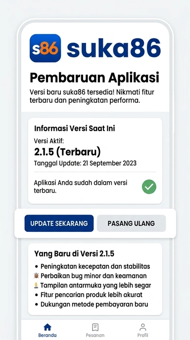 Tampilan riwayat versi suka86